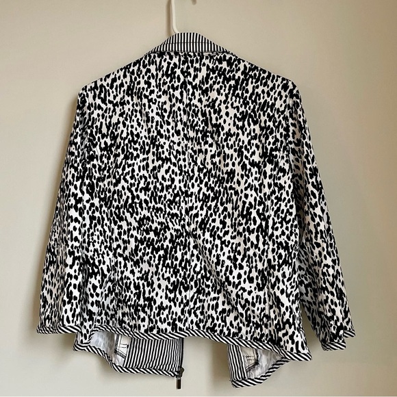 Ruby Rd black and white spotted and striped jacket, women’s size 16 - Picture 2 of 3